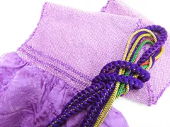 【一輝堂】和装小物 帯締め帯揚げセット 振袖用 丸組 金糸 総絞り 帯締 帯揚 26w03-3811