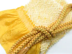 【一輝堂】和装小物 帯揚げ帯締めセット 帯揚 帯締 振袖用 総絞り 丸組 金糸 26w03-3890