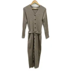 Mystrada(マイストラーダ) ワンピース サイズ38 M レディース美品  グレーベージュ 長袖/ロング/ニット