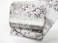 【京松】袋帯 六通柄 金糸 花 長尺 正絹 kyo8b03-184