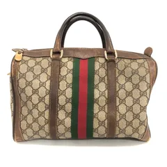 【ジャンク品】GUCCI グッチ OLD GUCCI 24・02・606 シェリーライン ミニボストンバッグ 鞄 ヴィンテージ 【180-260406-rs-04-fur】