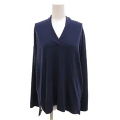 23区 オンワード樫山 ニット セーター Vネック 長袖 38 紺 ネイビー /JS