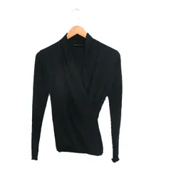 ラルフローレン RALPH LAUREN 国内正規品 カットソー Tシャツ 長袖 カシュクール コットン シンプル S ブラック 黒 /KT11