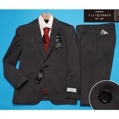 新品10.8万円 大手百貨店扱い 10マンス『CERRUTI チェルッティ イタリア製生地』ウール100%  シャドーストライプ スーツAB7灰(H) 1513271のサムネイル