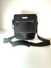 【中古送料無料】BURBERRY バーバリー ブラック ノバチェック ショルダーバッグ クロスボディー 肩掛け メンズ レディース　H8-4-41