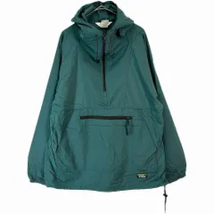 80年代 USA製 L.L.Bean エルエルビーン アノラックパーカージャケット アウトドア グリーン(メンズ L)中古 古着 X7368