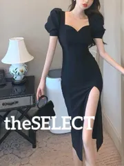 新品 未使用 パーティードレス 黒 キャバドレス 黒 スリット ドレス 結婚式 お呼ばれ