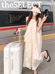 新品 未使用 韓国 服 レディース ワンピース 白 ロングワンピース アイボリー 柄ワンピース