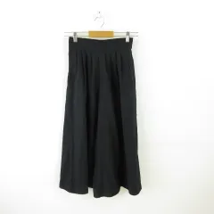 ローリーズファーム LOWRYS FARM ガウチョパンツ ワイド クロップド 黒 S *T627