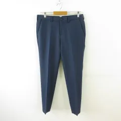 ジーユー GU テーパードパンツ アンクル 紺 S *T372