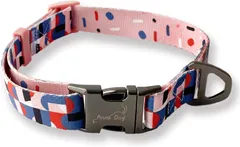 285L1199 犬の首輪L 伸縮 調整 ワンタッチ おしゃれ マシュマロアクア