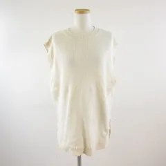 サマンサモスモス SM2 サマーニットベスト オフホワイト 白 F *T367