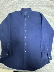 2XL ポロ ラルフローレン ネイビー ブレーク シャツ