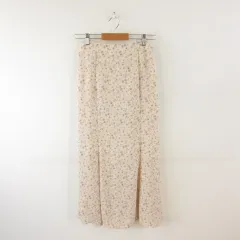 アースミュージック&エコロジー EARTH MUSIC & ECOLOGY マーメイドスカート ロング 花柄 ベージュ アイボリー M *T669