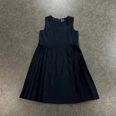 POLO RALPH LAUREN ポロラルフローレン ノースリーブ ワンピース プリーツ ウール 無地 ネイビー 紺 14