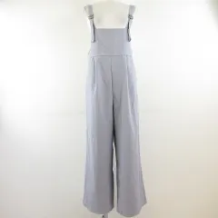 ジーユー GU バックル付きサロペットワイドパンツ ロング グレー M *T809