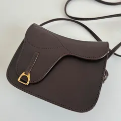 leather craft by emi 板垣 イタガキ いたがき鞄 サドル バッグ ブラウン 46のサムネイル