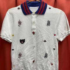 クリーニング済み 即完売モデル 美品GUCCI ストロベリー刺繍ポロシャツ