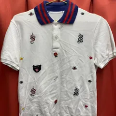 GUCCI グッチ　シンボル　エンブロイダリー　ポロシャツ　半袖　スポーツ　ロゴ　ヴィンテージ　Sサイズのサムネイル
