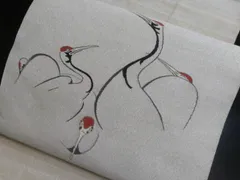 a2507-99 名古屋帯 美品 正絹 着物 明綴れ