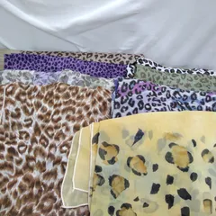 レディース ファッション小物 ヒヨウ柄 ストール ブランケット スカーフ 肩掛け ８枚まとめ 長期間保管品 U996