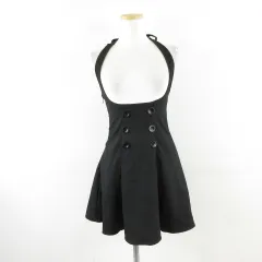 シーイン SHEIN ホルターネックワンピース ジャンスカ ミニ 黒 XS *A537