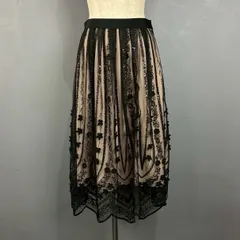 JILL STUART ジルスチュアート アリーエンブロイダリースカート フレア  花柄 刺繍 スパンコール レース 092-9220003