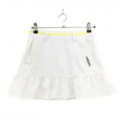 アディダス スカート 白×イエロー 裾フリル adizero  レディース S/P ゴルフウェア adidas