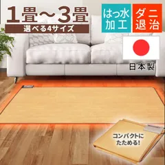 ホットカーペット 2畳 電気カーペット 本体 木目調 フローリング調 電気カーペット木目 電気マット ホットマット 足元暖房 撥水のサムネイル