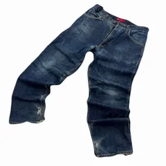 エドウィン デニムパンツ E2005 メンズ W33 ストレート 色落ち E-FUNCTION 立体裁断  裾スレ 動きやすい ジーンズのサムネイル