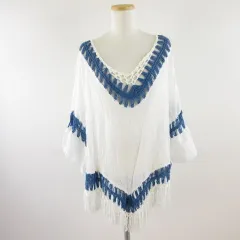 カヒコ Kahiko カットソー 七分袖 フリンジ 白 *T571