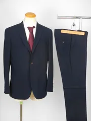 定価5.83万 新品 特価セール SALE 英国ブランド 高級ブランド 黒 ブラック ウール 毛 シルク シングル スーツ 48L L XL 百貨店 高級 春 夏 オールシーズン サイドベント セットアップ 段返り 上下 506