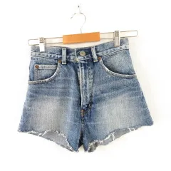 マウジー MOUSSY デニムカットオフショートパンツ 青 1 *A73