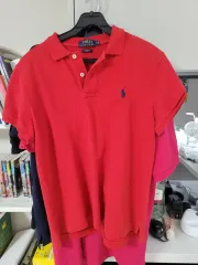 ポロ カラーTシャツ レッド Classic フィット M