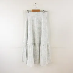 プロポーション ボディドレッシング PROPORTION BODY DRESSING スカート フレア ロング 花柄 フラワープリント 白 M *T505