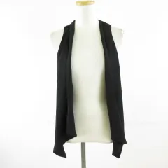 ザラ ベーシック ZARA BASIC ベスト ジレ 黒 XS *T422