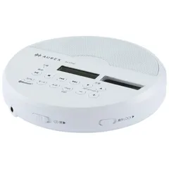 【新品】東芝 ポータブルCDプレーヤー スピーカー搭載 AUREX CD窓 語学学習 充電対応 多機能モデル AX-CP50-W ホワイト Bluetooth イヤホン付き 2WAY電源 乾電池 USB充電のサムネイル