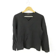 コムサメン COMME CA MEN カットソー Tシャツ 長袖 Vネック 黒 M *T20のサムネイル