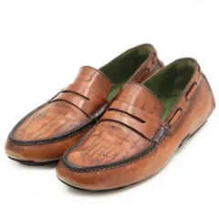 Berluti ベルルッティ ブーツ サイズ 6 1/2 メンズ カリグラフィ ドライビングシューズ レザー ヴィンテージライク ローファー シューズ 靴 シューツリー・袋付属 ブラウン 茶色 Berluti ベルルッティ ブーツ サイズ 6 1/2 メンズ カリグラフィ