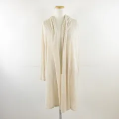 マウジー MOUSSY ニットフーディーカーディガン ロング 長袖 ベージュ F *A411