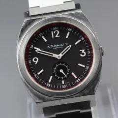 【稼働品】Dunhill ダンヒル RPM 8034 ブラック クオーツ スモールセコンド 37mm メンズ #16009