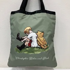 1060　LeSportsac　レスポートサック　クラシックプー　CLASSIC POOH　DISNEY　ディズニー　エメラルドトート　トートバッグ　カーキ　オリーブ　グリーン　レディース　You're a real friend　くまのプーさん