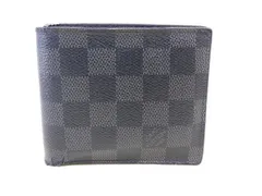 3F ヴィトン ■ ダミエ グラフィット N63336 CR1147 ポルトフォイユ・マルコ メンズ 2つ折り財布 イニシャル入り LOUIS VUITTON □8C