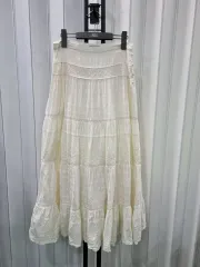 TOMMY HILFIGER アイボリー レイ ロング スカート