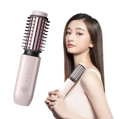 【2025最新型・急速加熱】 ヒートブラシ コードレス ブラシアイロン ロールブラシアイロン カーリング 40mm マイナスイオン 150~210℃ 4段階温度調整 Type-C充電式 ストレート＆カール両用 ミニブラシ 火傷防止 静電気防止 6a89bcc6