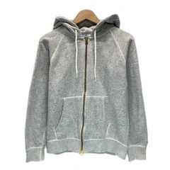 【中古】　ORCIVAL　ジップアップパーカー　フルジップ　フーディ　裏起毛　無地　ワンポイント　ブランドロゴ　ワッペン　古着　/1589