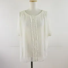 イネド INED カットソー ブラウス 五分丈 オフホワイト 9 *T630