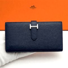 エルメス べアンスフレ ネイビー×ピンク バイカラーHermes財布 長財布