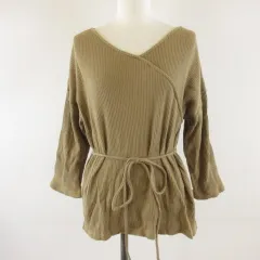 レプシィム ローリーズファーム LEPSIM LOWRYS FARM カットソー 長袖 リブ ベージュ L *E266