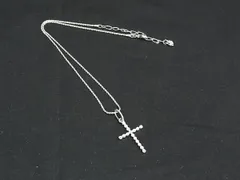 ■極美品■ SWAROVSKI スワロフスキー ラインストーン クロス 十字架 ネックレス ペンダント アクセサリー シルバー系 DM5691